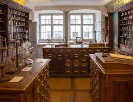 Die Apotheke aus dem Jahr 1892 stammt aus dem Haus «Weinstock» in Bischofszell.